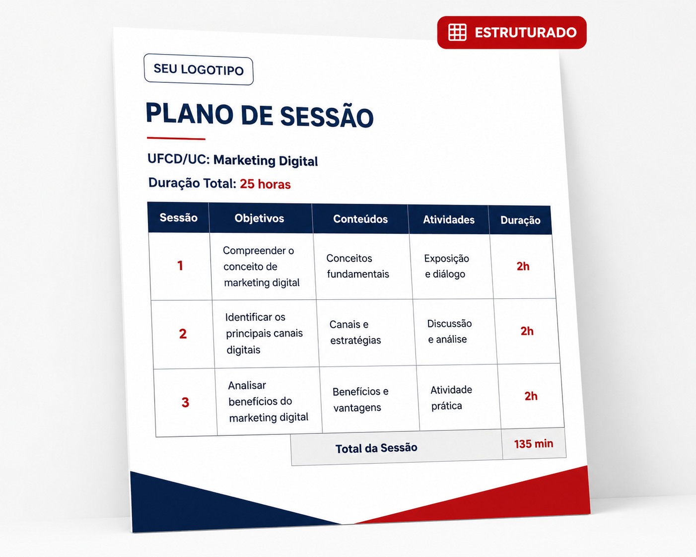Plano de Sessão
